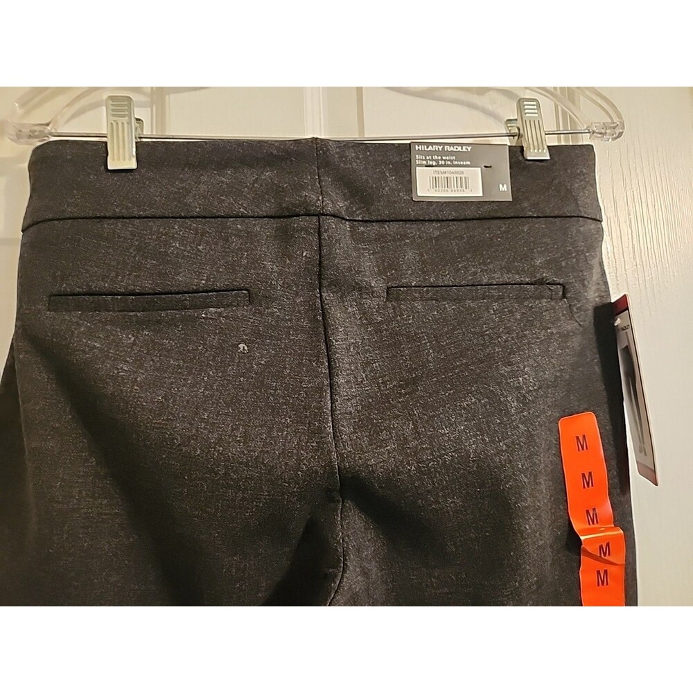 Hillary Radley Women's M (8/10) Charcoal Gray Stretch Slacks Professional Dress - Picture 8 of 8